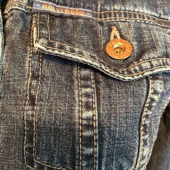 Hollywood short jean jacket size small - Picture 7 of 16